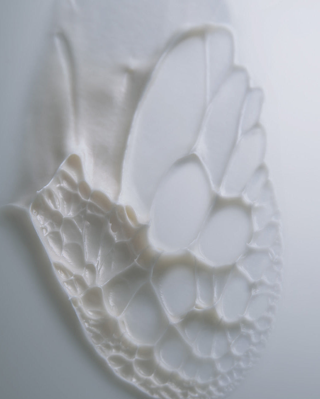 Face Cream Intensive Anti-Aging Night Texture on White Surface